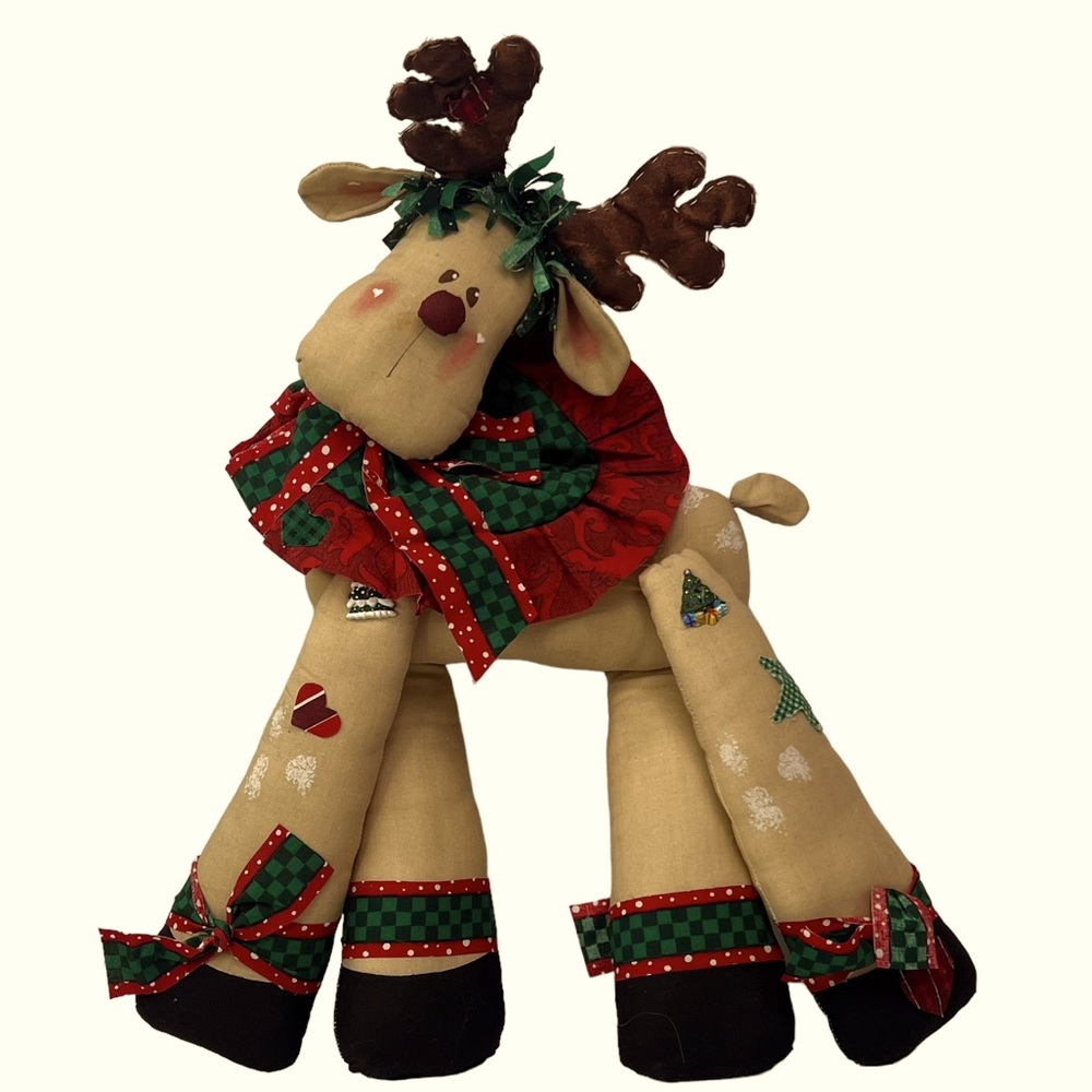 Daisy Kingdom Reindeer 18" Doll Plush Christmas Country Cottage Decor